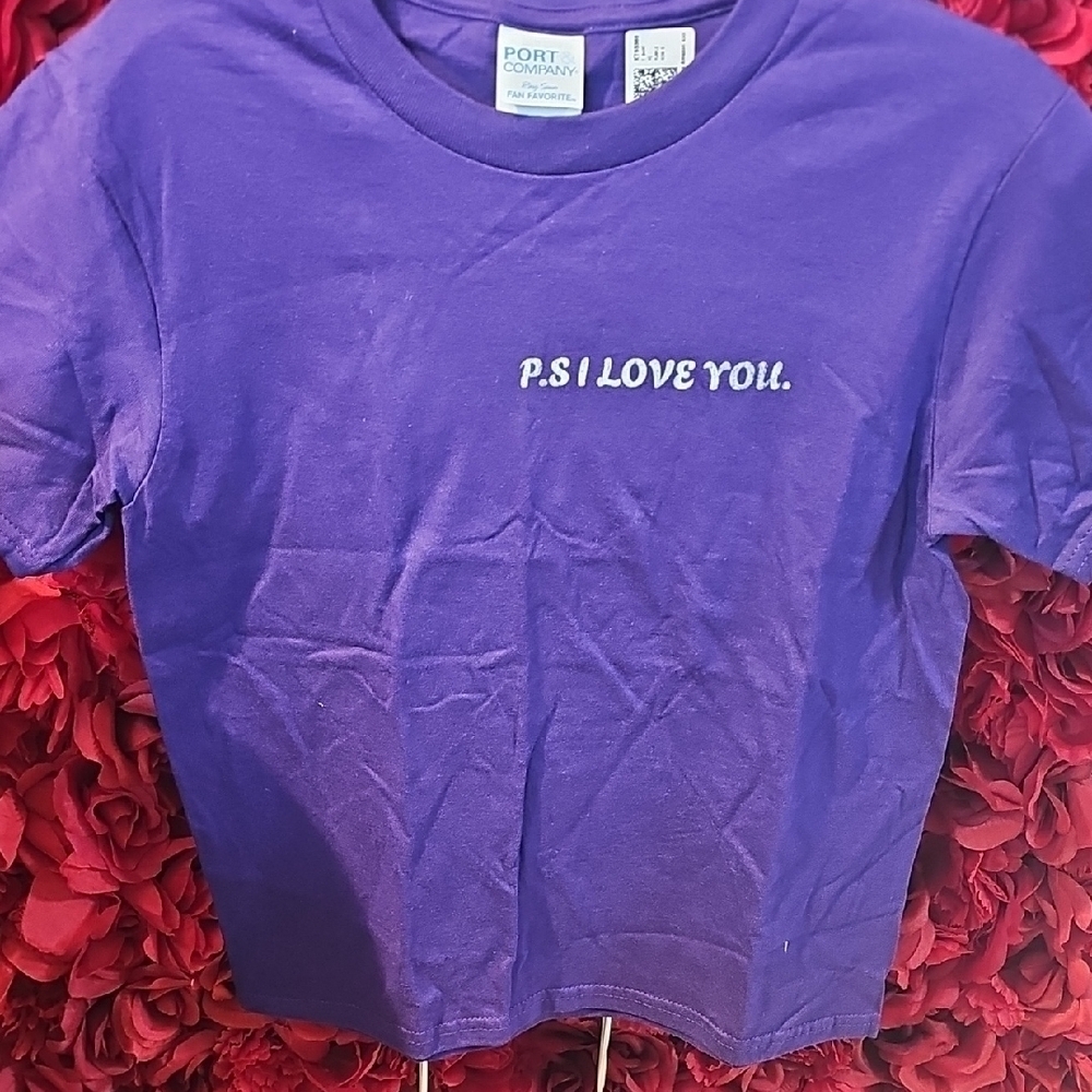 P.S. I Love You Kids Purple T-Shirt Size Small